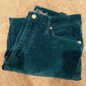 Universal Thread Dark Green Velvet Vintage Straight Leg